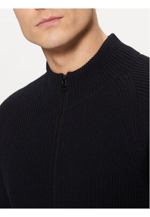 Stone Island Kardigan 8115519C2 Granatowy Regular Fit. Kolor: niebieski. Materiał: wełna