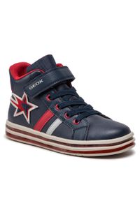 Sneakersy Geox J Pawnee B. A J26FGB 054FU C0735 D Navy/Red. Kolor: niebieski. Materiał: skóra