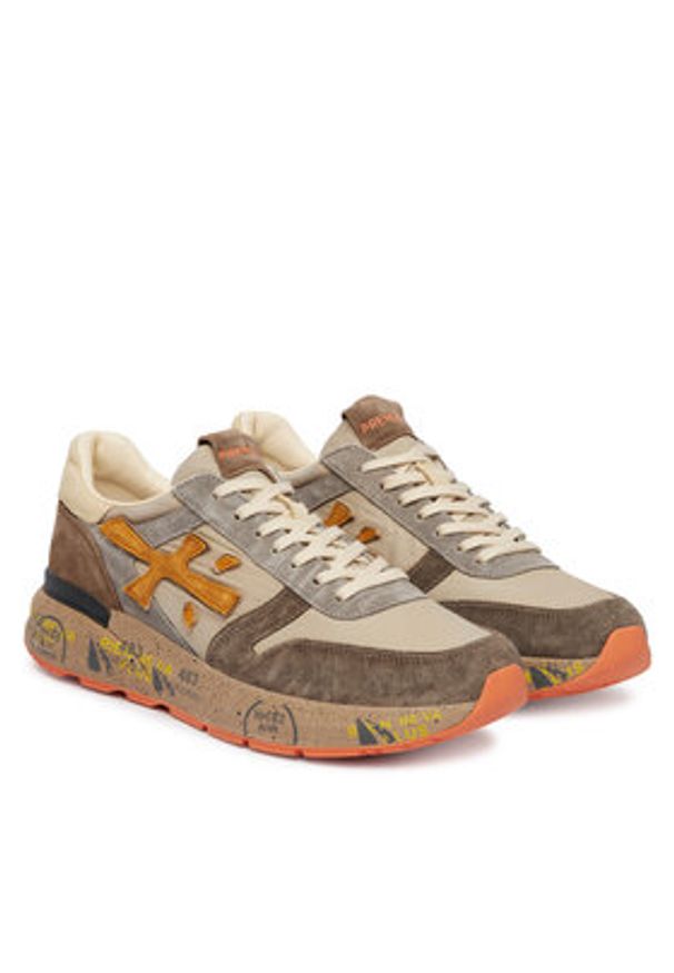 Premiata Sneakersy Mick Var 7866 Brązowy. Kolor: brązowy. Materiał: skóra