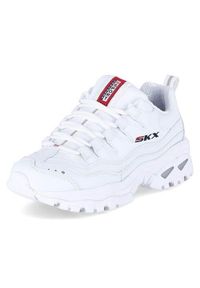 skechers - Buty do chodzenia damskie Skechers Sneaker Timeless Vision. Zapięcie: sznurówki. Kolor: biały. Materiał: materiał, syntetyk, tkanina. Szerokość cholewki: normalna. Sport: turystyka piesza