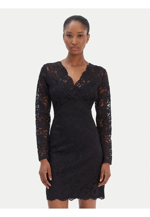 Morgan Sukienka koktajlowa 252-RENEE Czarny Slim Fit. Kolor: czarny. Materiał: syntetyk. Styl: wizytowy
