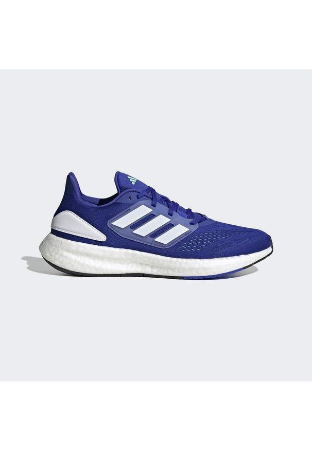 Adidas - Buty do biegania adidas Pureboost 22. Kolor: biały, wielokolorowy, niebieski, zielony. Materiał: materiał