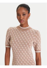 Guess Sukienka dzianinowa W3YK39 Z37K0 Beżowy Regular Fit. Kolor: beżowy. Materiał: wiskoza #4