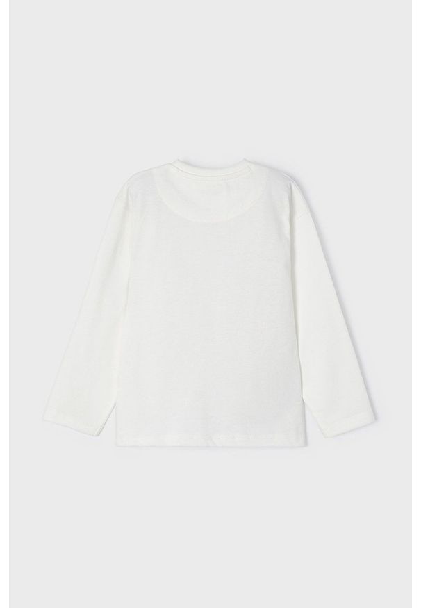 Mayoral longsleeve bawełniany dziecięcy z nadrukiem. Okazja: na co dzień. Kolor: niebieski. Materiał: bawełna. Długość rękawa: długi rękaw. Wzór: nadruk. Styl: casual