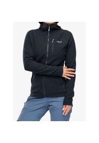 Bluza polarowa damska Rab Capacitor Hoody. Kolor: czarny. Materiał: polar