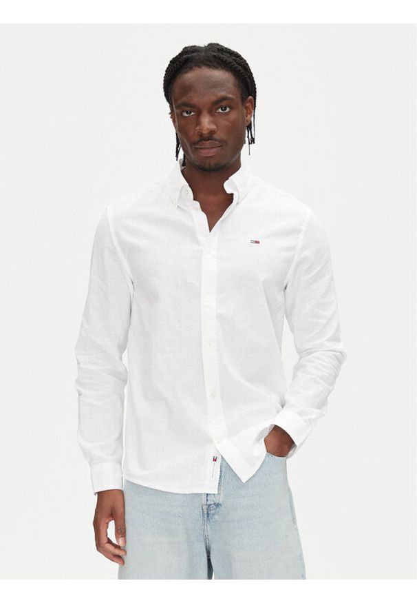 Tommy Jeans Koszula DM0DM20875 Écru Regular Fit. Materiał: bawełna
