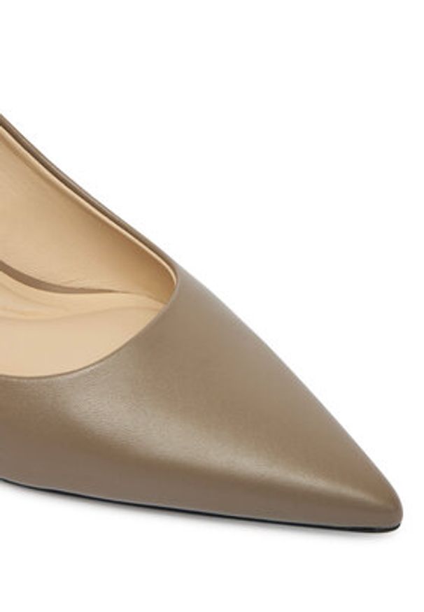 Calvin Klein Szpilki Ess Stiletto 70 HW0HW02607 Beżowy. Kolor: beżowy. Materiał: skóra. Obcas: na szpilce