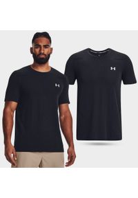 Koszulka fitness męska Under Armour t-shirt sportowy z krótkim rękawem. Kolor: czarny. Długość rękawa: krótki rękaw. Długość: krótkie. Sport: fitness