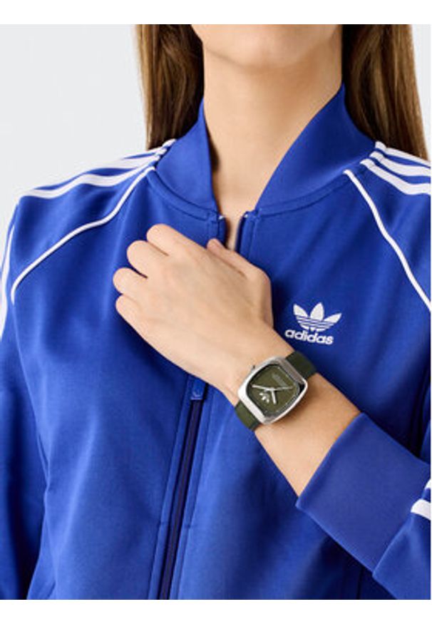 Adidas - adidas Zegarek Retro Wave One AOSY24526 Zielony. Kolor: zielony. Styl: retro