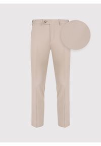 Pako Lorente - PAKO LORENTE – Beżowe spodnie garniturowe. Okazja: na spotkanie biznesowe. Kolor: beżowy. Materiał: wiskoza, poliester, elastan. Styl: biznesowy #2