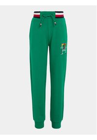 TOMMY HILFIGER - Tommy Hilfiger Spodnie dresowe Monogram KB0KB08836 Zielony Regular Fit. Kolor: zielony. Materiał: bawełna #3
