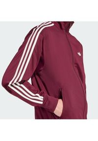 Adidas - adidas Bluza Firebird KE1646 Bordowy Loose Fit. Kolor: czerwony. Materiał: syntetyk #3