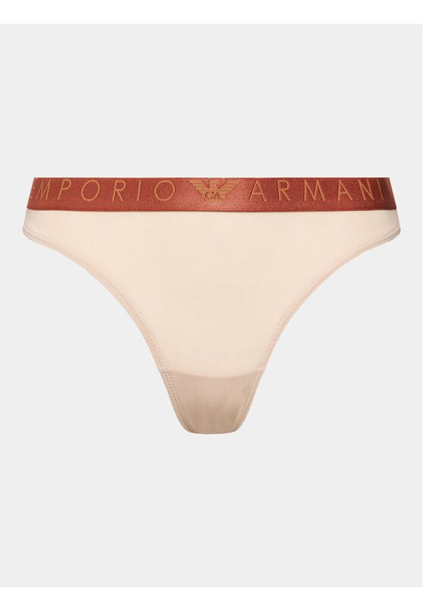 Emporio Armani Underwear Stringi 162468 3F235 03050 Beżowy. Kolor: beżowy. Materiał: syntetyk, bawełna