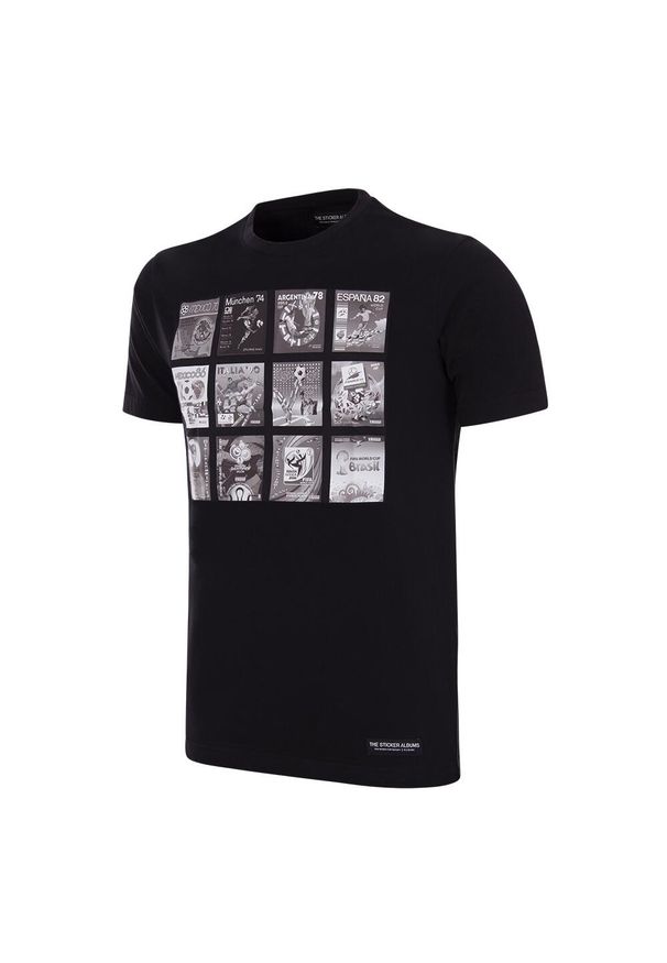 COPA FOOTBALL - Koszulka dla dorosłych - Kolaz Panini FIFA Mistrzostwa Świata - Czarna. Kolor: czarny. Sport: piłka nożna