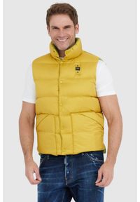 Blauer USA - BLAUER Żółty puchowy bezrękawnik męski Sebastian, Rozmiar 3XL. Kolor: żółty. Materiał: puch. Długość rękawa: bez rękawów