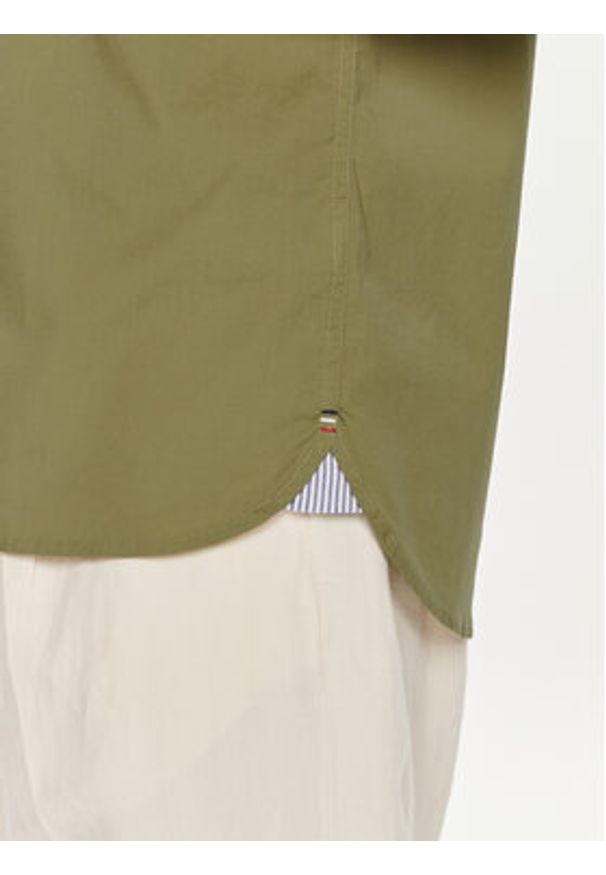 TOMMY HILFIGER - Tommy Hilfiger Koszula MW0MW33809 Zielony Regular Fit. Kolor: zielony. Materiał: bawełna