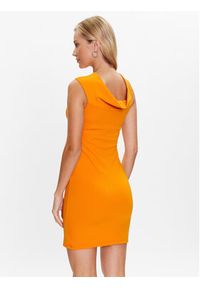 Sisley Sukienka codzienna 4V3CLV03X Pomarańczowy Regular Fit. Okazja: na co dzień. Kolor: pomarańczowy. Materiał: syntetyk. Typ sukienki: proste. Styl: casual