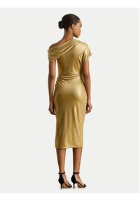 Lauren Ralph Lauren - LAUREN RALPH LAUREN Sukienka koktajlowa 253P03414002 Złoty Slim Fit. Kolor: złoty. Materiał: syntetyk. Styl: wizytowy #4