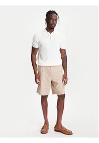 United Colors of Benetton - United Colors Of Benetton Polo 1198U301H Beżowy Regular Fit. Typ kołnierza: polo. Kolor: beżowy. Materiał: bawełna #5