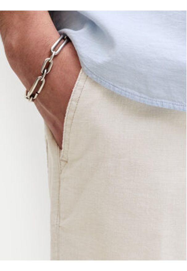 Jack & Jones Szorty materiałowe Jaiden 12293768 Beżowy Relaxed Fit. Kolor: beżowy. Materiał: bawełna