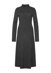 TOMMY HILFIGER - Tommy Hilfiger Sukienka codzienna WW0WW47303 Szary Regular Fit. Okazja: na co dzień. Kolor: szary. Materiał: wełna. Typ sukienki: proste. Styl: casual #1