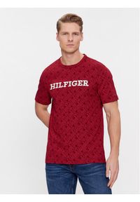 TOMMY HILFIGER - Tommy Hilfiger T-Shirt Monogram MW0MW32600 Czerwony Regular Fit. Kolor: czerwony. Materiał: bawełna