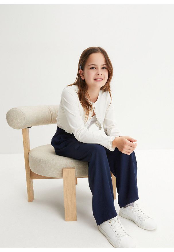 bonprix - Spodnie palazzo z miękkiej wiskozy. Kolor: niebieski. Materiał: wiskoza. Sezon: lato