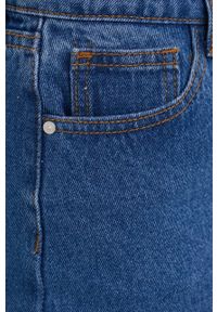 Answear Lab szorty jeansowe damskie gładkie high waist. Stan: podwyższony. Kolor: niebieski. Materiał: jeans. Wzór: gładki. Styl: wakacyjny #5