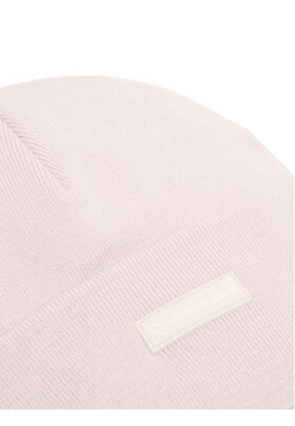 Calvin Klein Czapka Inst Patch Beanie K60K612322 Różowy. Kolor: różowy. Materiał: bawełna