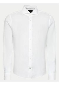 JOOP! Koszula 146Pai 30041389 Biały Slim Fit. Kolor: biały. Materiał: bawełna, len