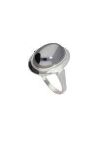Polcarat Design - Pierścionek srebrny zdobiony krzemem PK 585 Krzem. Materiał: srebrne. Kolor: srebrny. Wzór: aplikacja #1