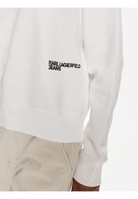 Karl Lagerfeld Jeans Bluza 245J1801 Biały Regular Fit. Kolor: biały. Materiał: bawełna