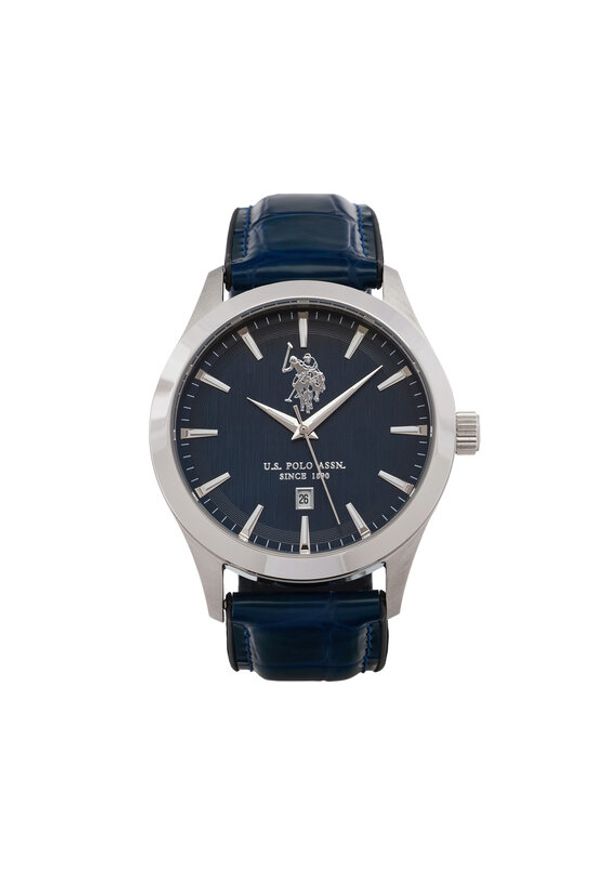 U.S. Polo Assn. Zegarek Yale USP7371BL Niebieski. Kolor: niebieski. Materiał: skóra