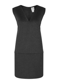 Calvin Klein Sukienka dzianinowa LV044D017G Szary Relaxed Fit. Kolor: szary. Materiał: syntetyk