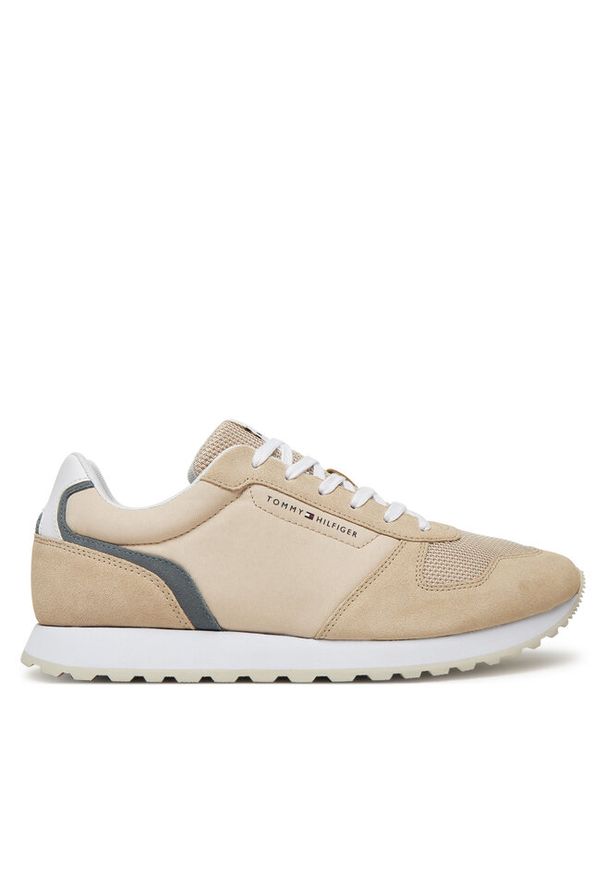 TOMMY HILFIGER - Sneakersy Tommy Hilfiger. Kolor: beżowy. Materiał: nylon