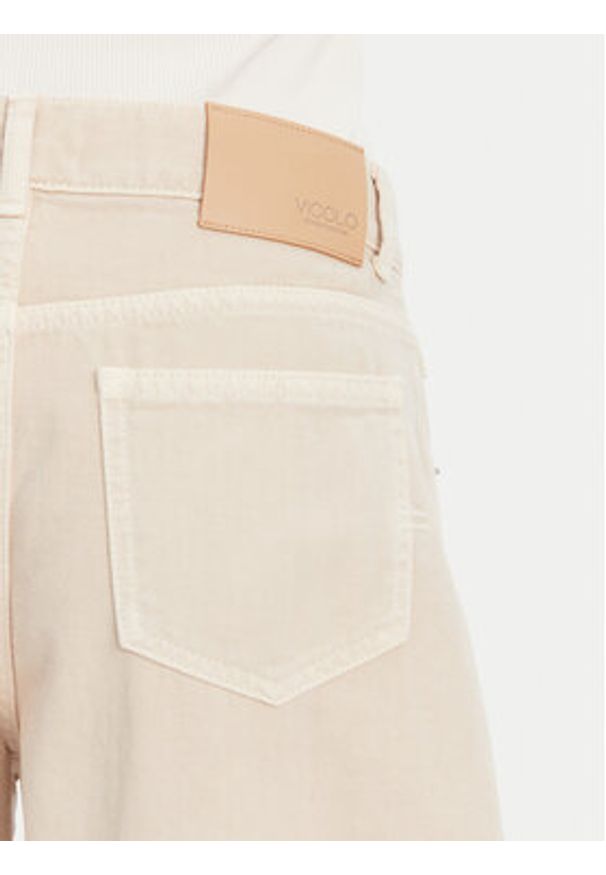 ViCOLO Jeansy DD5146 Beżowy Wide Leg. Kolor: beżowy