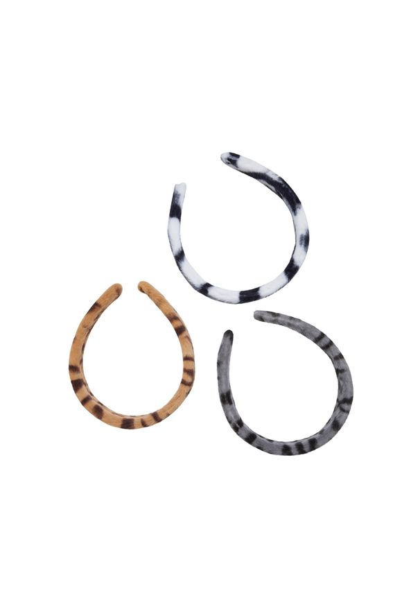 Damska opaska z futerka Urban Classics. Kolor: czarny, szary, wielokolorowy. Materiał: futro