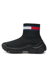 Tommy Jeans Sneakersy Tjw Sock Boot EN0EN02446 Czarny. Kolor: czarny. Materiał: mesh, materiał #7