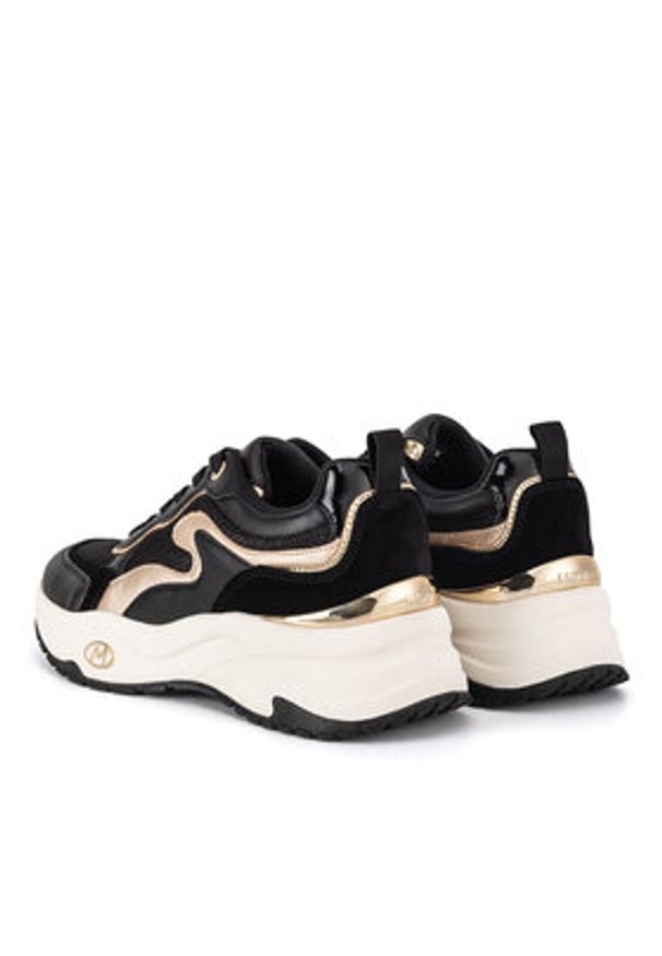 MEXX Sneakersy MI001009843W Czarny. Kolor: czarny. Materiał: skóra