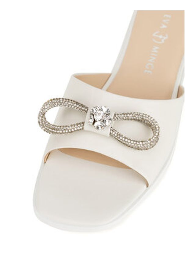 Eva Minge Klapki AVA-V903L-2-1 Biały. Kolor: biały. Materiał: skóra