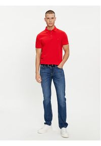 TOMMY HILFIGER - Tommy Hilfiger Polo 1985 MW0MW17771 Czerwony Slim Fit. Typ kołnierza: polo. Kolor: czerwony. Materiał: bawełna