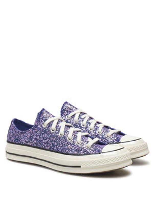 Converse Trampki Chuck 70 Glitter A11134C Granatowy. Kolor: niebieski. Materiał: materiał