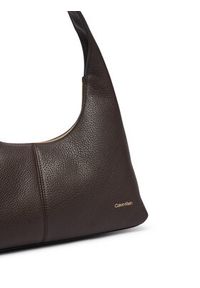 Calvin Klein Torebka Slouchy Leather Shoulder Bag LV04F3657G Brązowy. Kolor: brązowy. Materiał: skórzane #6