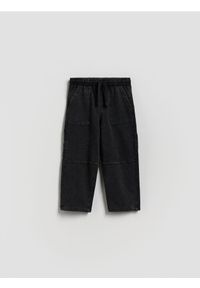 Reserved - Bawełniane spodnie jogger - ciemnoszary. Kolor: szary. Materiał: bawełna #1