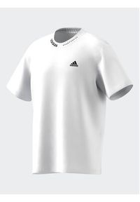 Adidas - adidas T-Shirt HY1285 Biały Loose Fit. Kolor: biały. Materiał: syntetyk #8