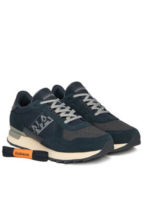Napapijri Sneakersy Stab NP0A88XI Granatowy. Kolor: niebieski. Materiał: skóra, zamsz