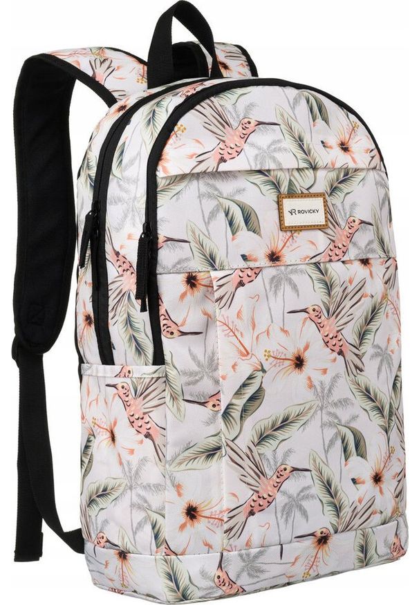 ROVICKY - Rovicky Klasyczny, damski plecak z poliestru w roślinny wzór - Rovicky NoSize. Materiał: poliester. Styl: klasyczny