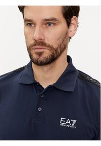EA7 Emporio Armani Polo 3DPF23 PJ02Z 0554 Granatowy Regular Fit. Typ kołnierza: polo. Kolor: niebieski. Materiał: bawełna