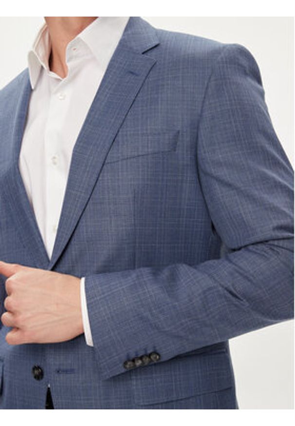 BOSS - Boss Garnitur H-Huge-2Pcs-224 50509502 Niebieski Slim Fit. Kolor: niebieski. Materiał: wełna