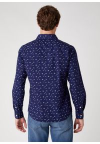 Wrangler - MĘSKA KOSZULA MATERIAŁOWA WRANGLER LS 1PKT SHIRT INDIGO W5D0N4452. Materiał: materiał #3